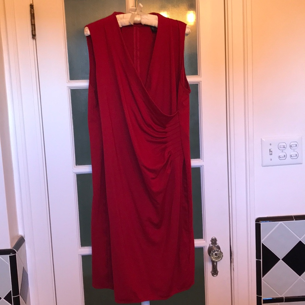 Red sleeveless Ralph Lauren dress